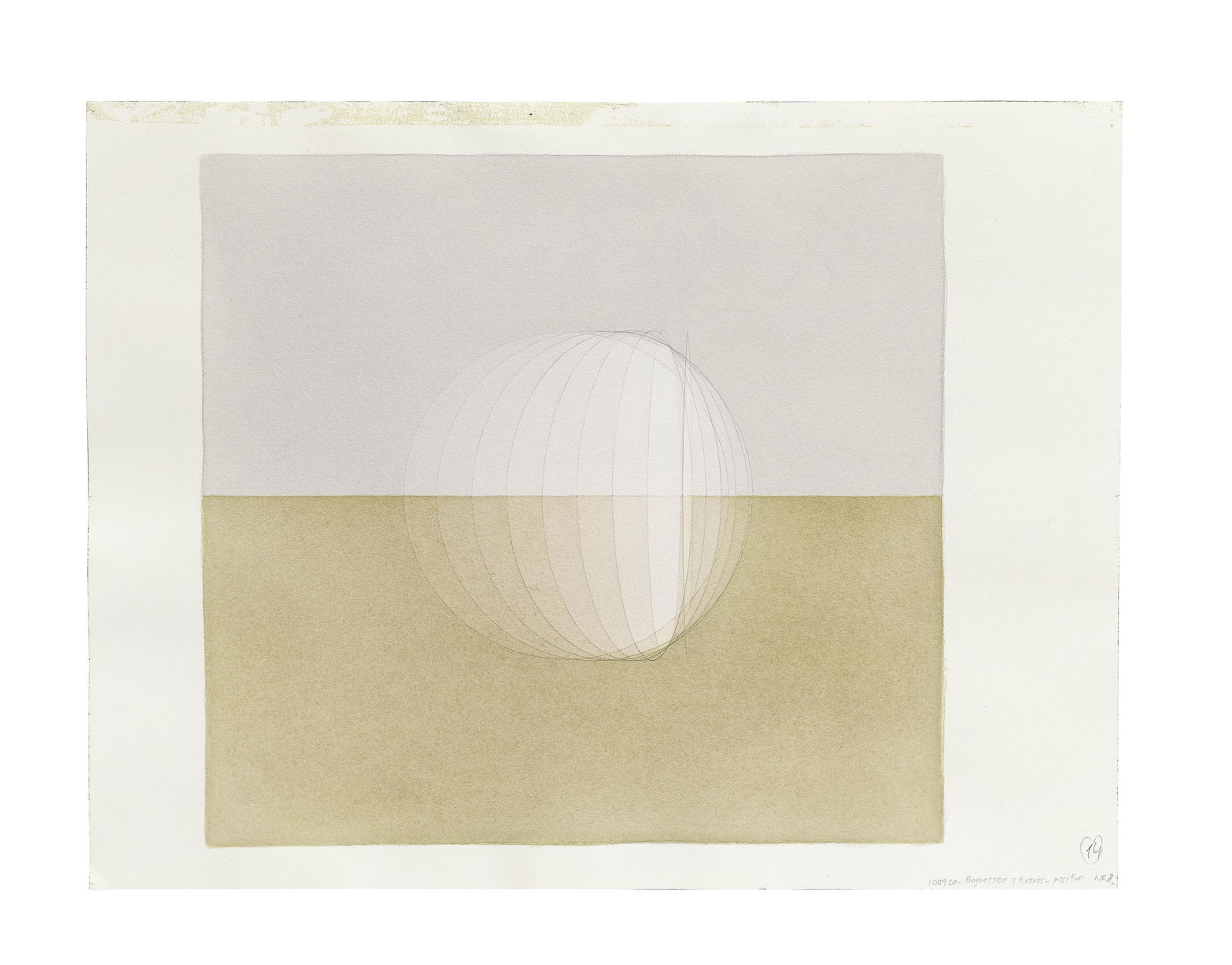 OLAFUR ELIASSON (B. 1967) Horizon study (orange) 2011: OLAFUR ELIASSON (B. 1967) Horizon study (orange) 2011 numbered 14 and inscribed 100920-Progression studies-positive NR8; signed and dated 2011 on the reverse watercolour and pencil on paper