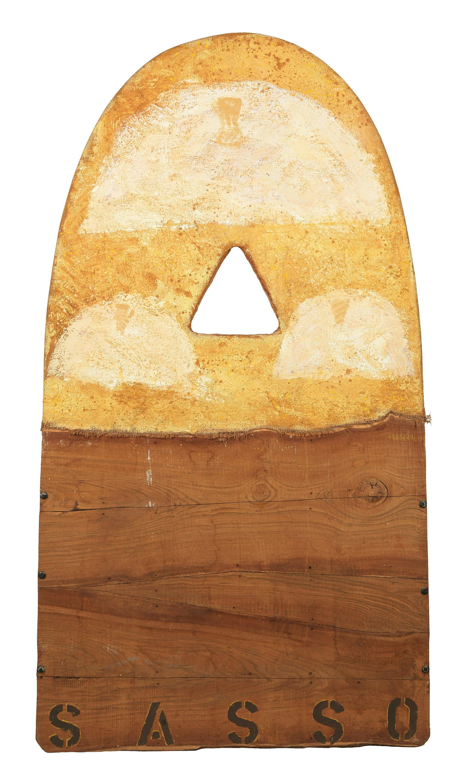 Joe Tilson R.A. (British, born 1928) Le Crete Senesi, Sasso (unframed): Joe Tilson R.A. (British, born 1928) Le Crete Senesi, Sasso signed and dated 'Tilson/1993', also titled, dated and inscribed with stencil 'LE/CRETE/SENESI,/SASSO./TOSCANA/1993' (on panel verso) oil on