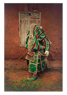 Leonce Raphael Agbodjelou (Benin, born 1965) Untitled (Egungun Series): Leonce Raphael Agbodjelou (Benin, born 1965) Untitled (Egungun Series) 3 of a edition of 3 + 2 AP c-print image size: 150 x 100cm (59 1/16 x 39 3/8in). sheet size: 158.7 x 108.6cm (62 1/2 x 42 3/4in).