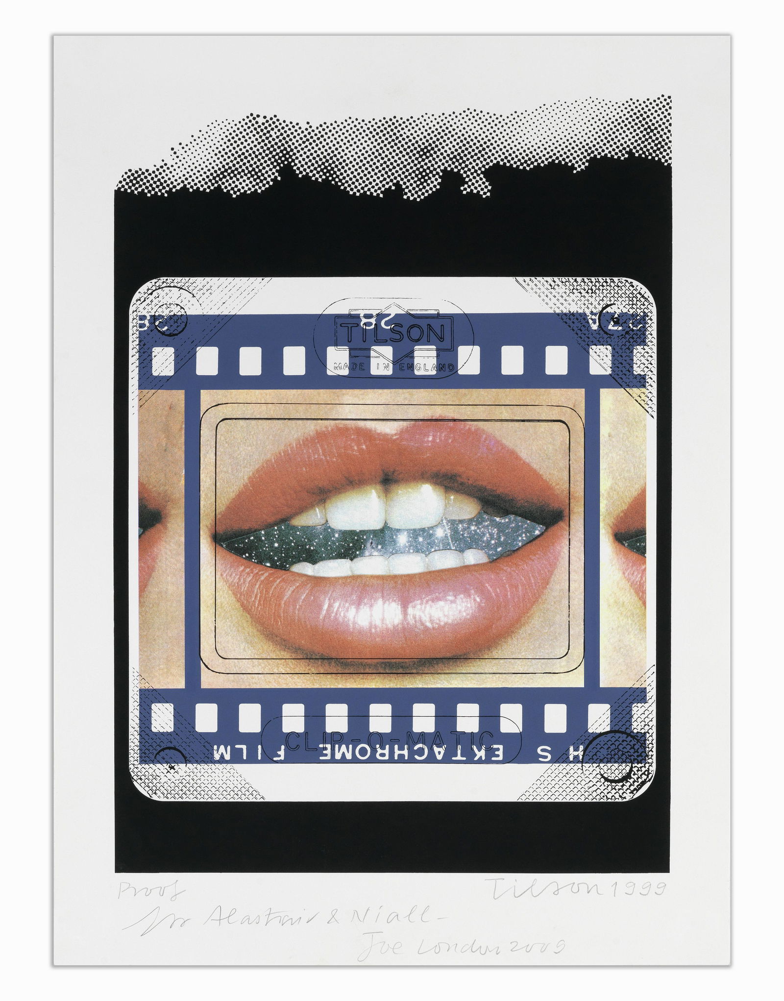 Joe Tilson (born 1929) Taste, from 'Five Senses', 1999: Joe Tilson (born 1929) Taste, from 'Five Senses', 1999 signed, dated, dedicated 'for Alastair & Niall-Joe London 2009' and inscribed 'Proof' in pencil (an artist's proof aside from the numbered editio