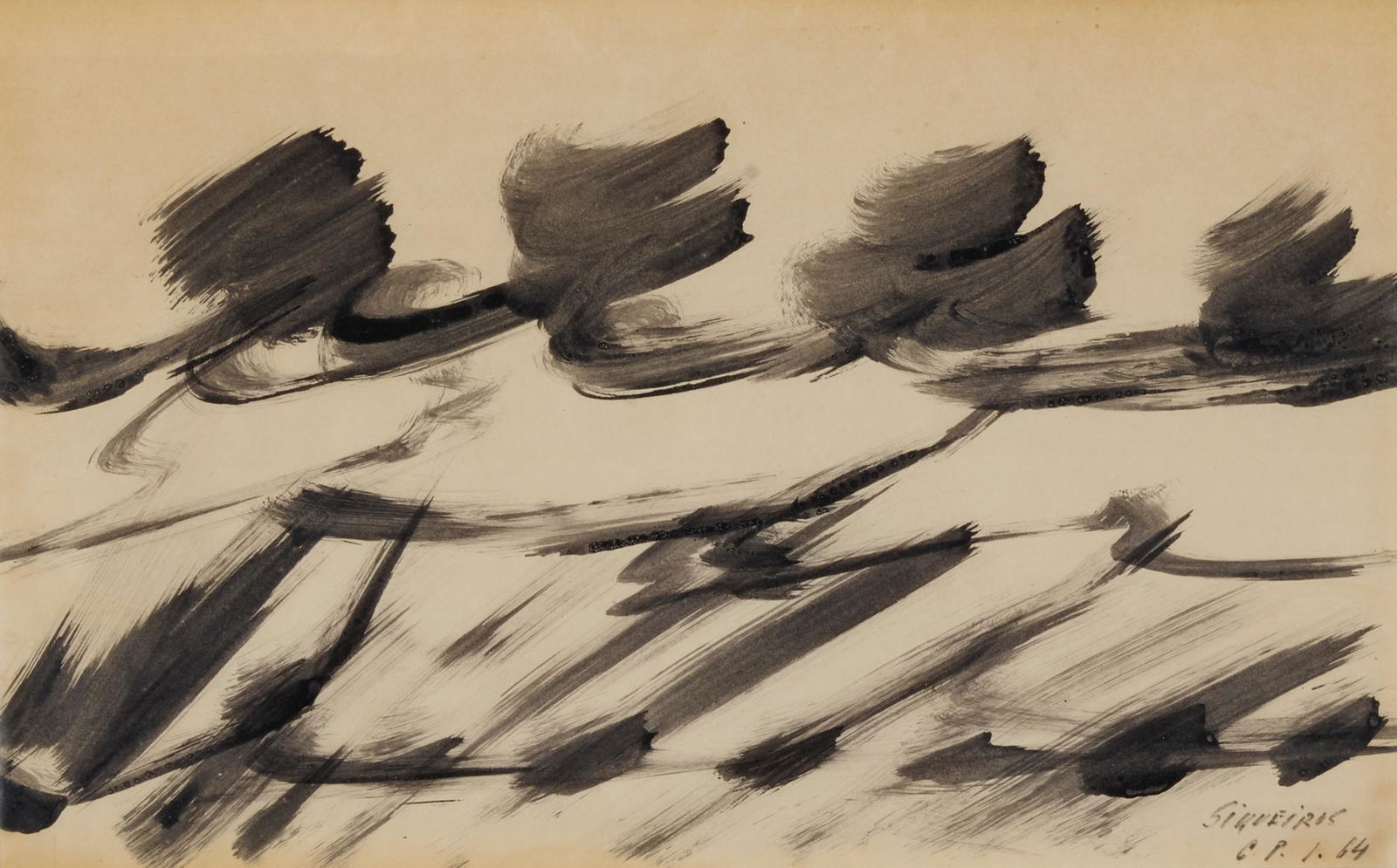 DAVID ALFARO SIQUEIROS (1896-1974) Untitled1964ink on paper, signed and dated 'SIQUEIROS CP. 1. ... (1 of 1)
