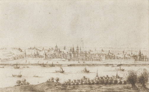 Attributed to Israël Silvestre the Younger (Nancy 1621-1691 Paris) View of Chatillon Mayence: Attributed to Israël Silvestre the Younger (Nancy 1621-1691 Paris)View of Chatillon Mayence pen and brown ink on paper10.6 x 17.6cm (4 3/16 x 6 15/16in).Footnotes:ProvenanceCollection of Dr