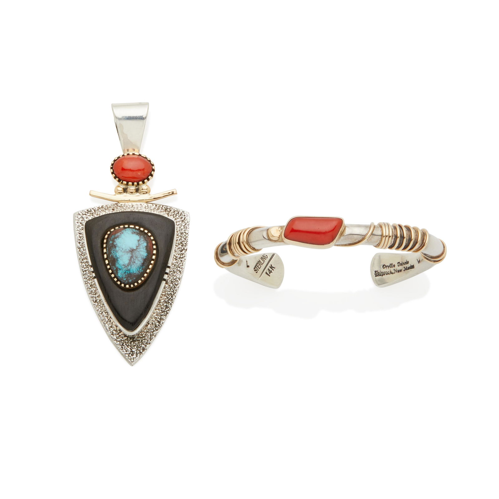 Two modern Diné (Navajo) jewelry items (1 of 2)