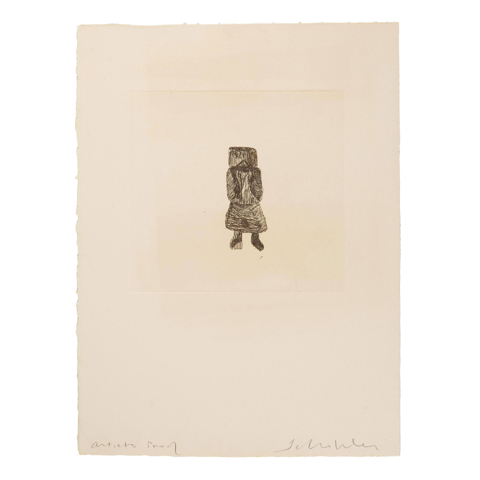 A Fritz Scholder etching, 'Kachina,' 1975 (1 of 2)