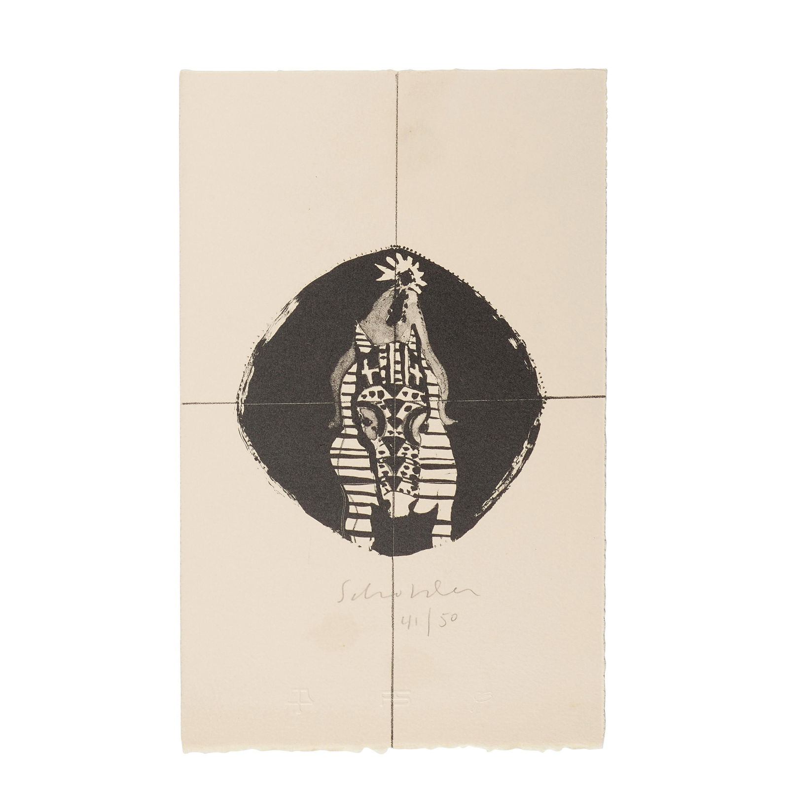 A Fritz Scholder lithograph, 'Indian Target,' 1971 (1 of 2)