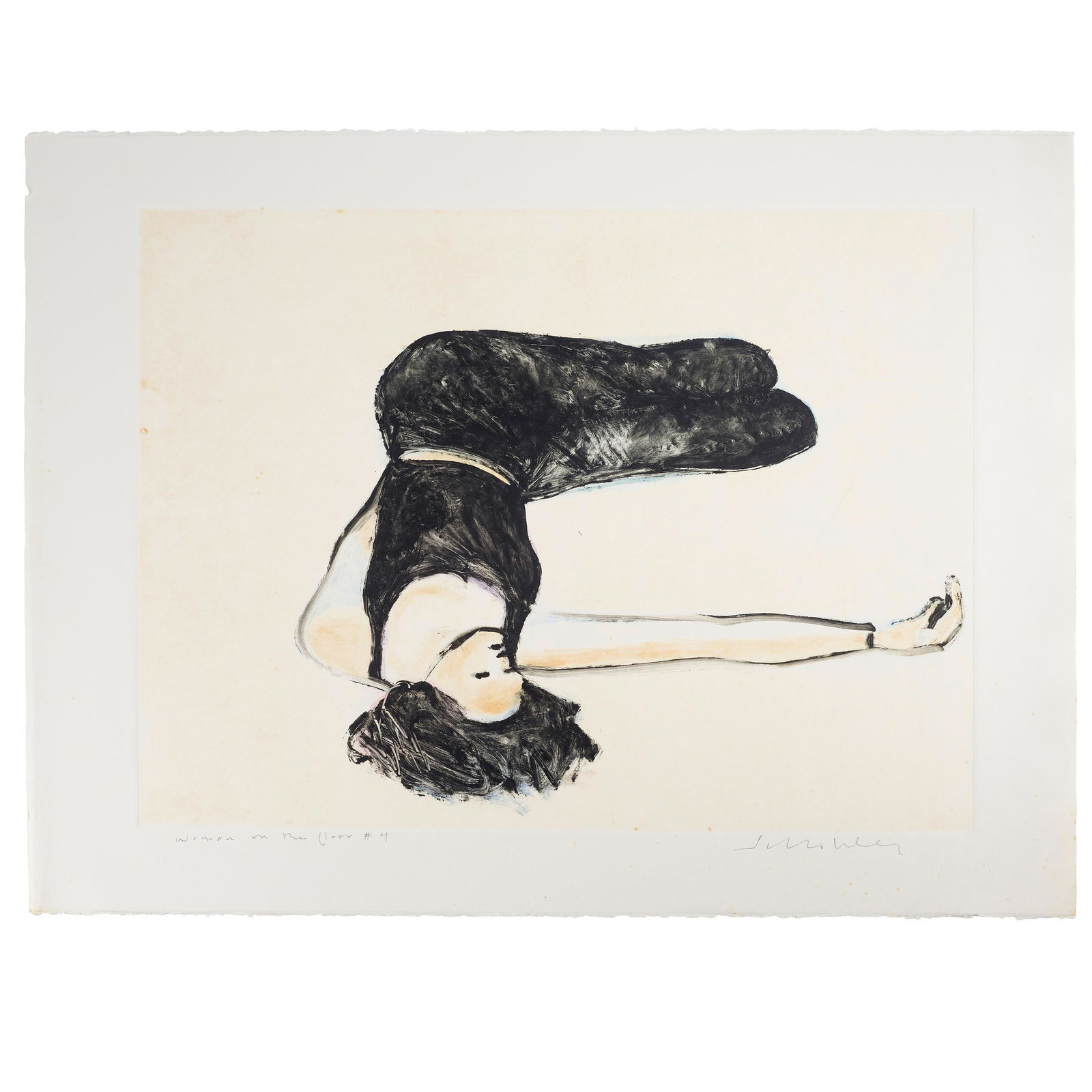 A Fritz Scholder monotype, 'Woman on the Floor #4,' 1990 (1 of 2)