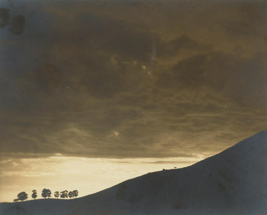 Karl Struss (1886-1981); Near San Luis Obispo;: Karl Struss (1886-1981) Near San Luis Obispo, 1922 Gelatin silver print; accompanied by an original mount fragment signed, titled, and dated in pencil. 4 by 4 ⅝ in. (10.3 by 14.4 cm.)