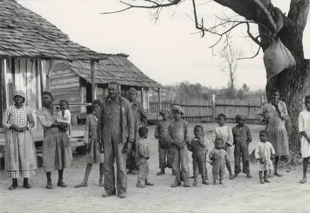 Arthur Rothstein (1915-1985); Family, Gee's Bend, Alabama;: Arthur Rothstein (1915-1985) Family, Gee's Bend, Alabama, 1937 Ferrotyped gelatin silver print; the photographer's hand stamp on the verso. 6 x 8 ½ in. (15.2 x 21.6 cm.) Footnotes: Provenance<