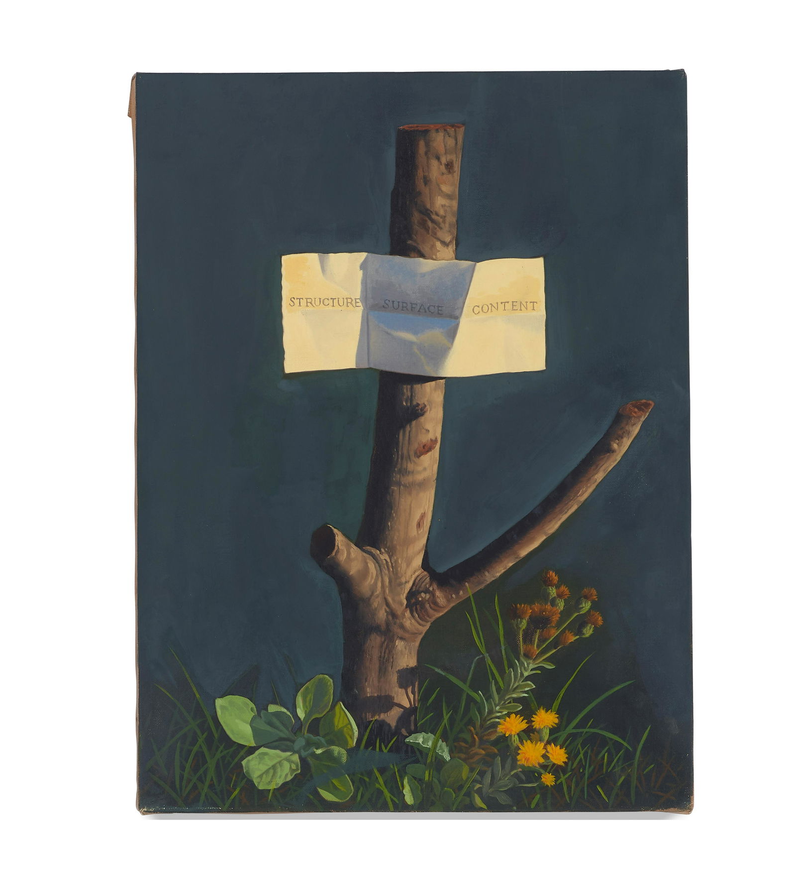 DAVID LIGARE (B. 1945) Criteria (Structure, Surface, Content), 1993: DAVID LIGARE (B. 1945) Criteria (Structure, Surface, Content), 1993 signed and dated 'David Ligare 1993' (on the reverse) oil on canvas 16 x 12 in. 40.6 x 30.5 cm. Footnotes: Provenance