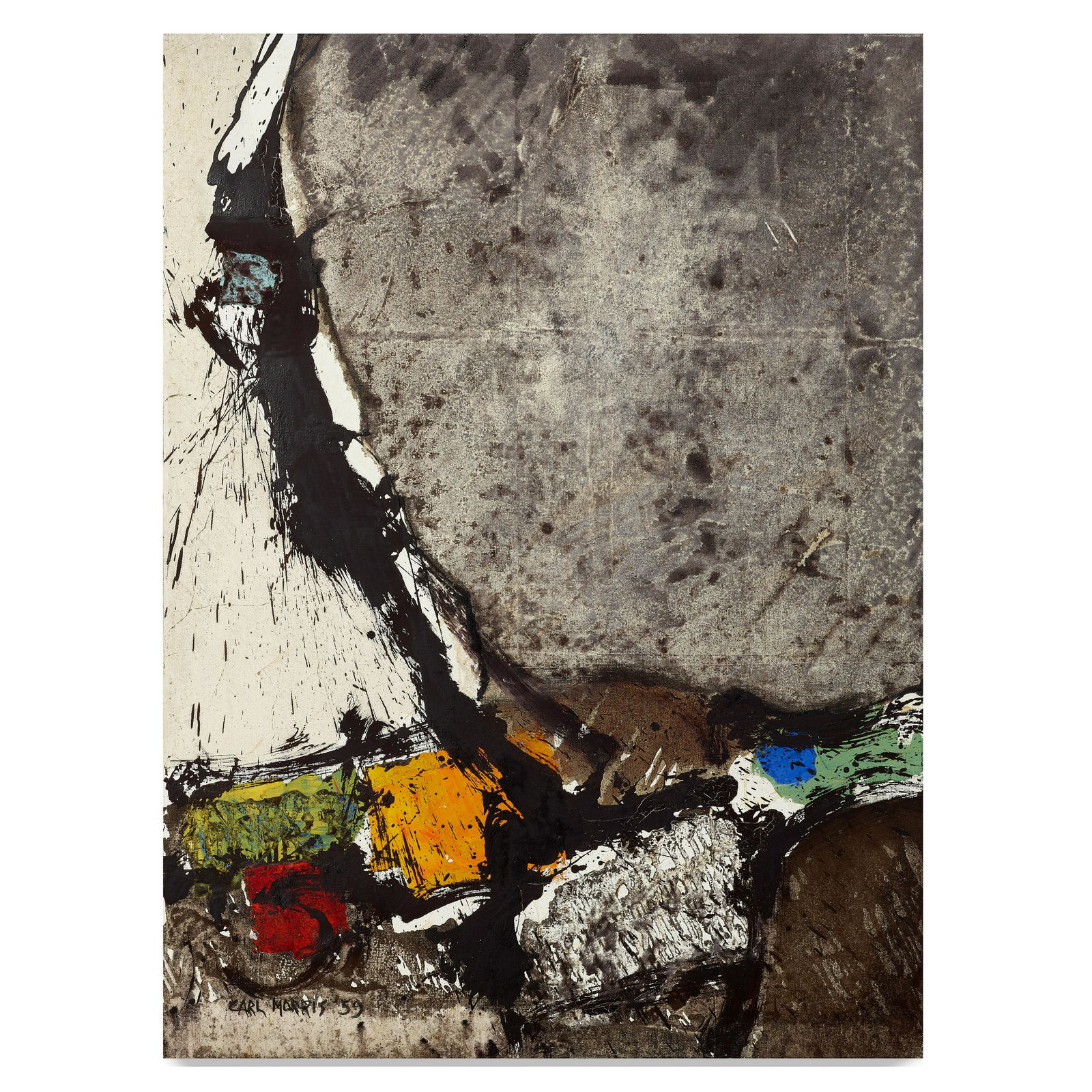 CARL MORRIS (1911-1993) Margin, 1959: CARL MORRIS (1911-1993) Margin, 1959 signed and dated 'Carl Morris 59' (lower left) oil on canvas 48 x 36 in. 121.9 x 91.4 cm. Footnotes: Provenance Dalzell Hatfield Galleries, Los Angel