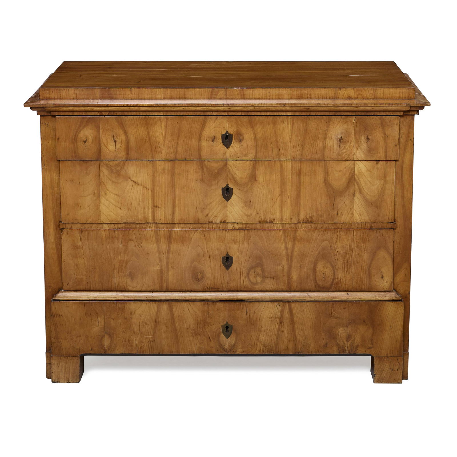 A BIEDERMEIER PART EBONIZED FRUITWOOD CHEST OF DRAWERSSecond quarter 19th century (1 of 2)