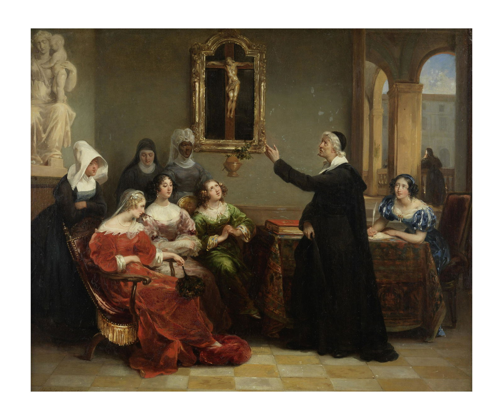 Hortense Haudebourt-Lescot (Paris 1784-1845) Le cours de théologie à trois dames de qu... (1 of 1)