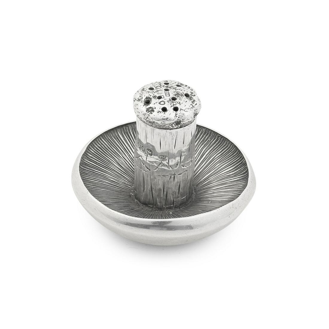 A Victorian novelty silver 'mushroom' pepper Edward H Stockwell, London 1873 (1 of 1)