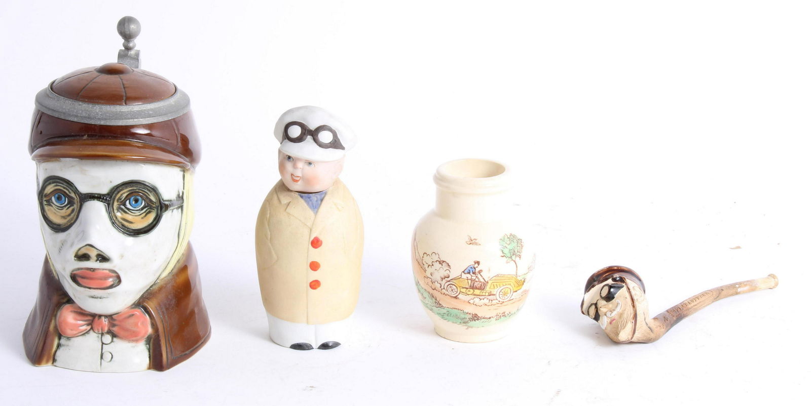 An unusual Motoring Stein, German, circa 1905,  ((4)) (1 of 1)