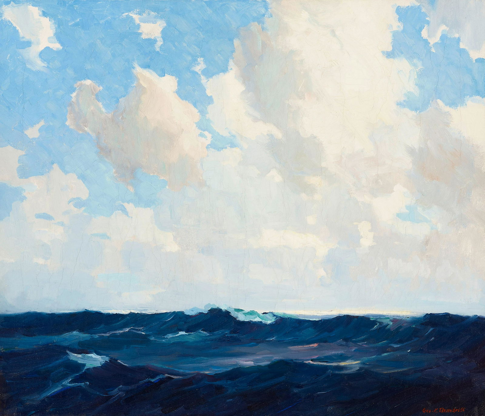 George Kennedy Brandriff (1890-1936) Trade Wind 24 x 28 in. framed 32 x 36 in. (1 of 2)