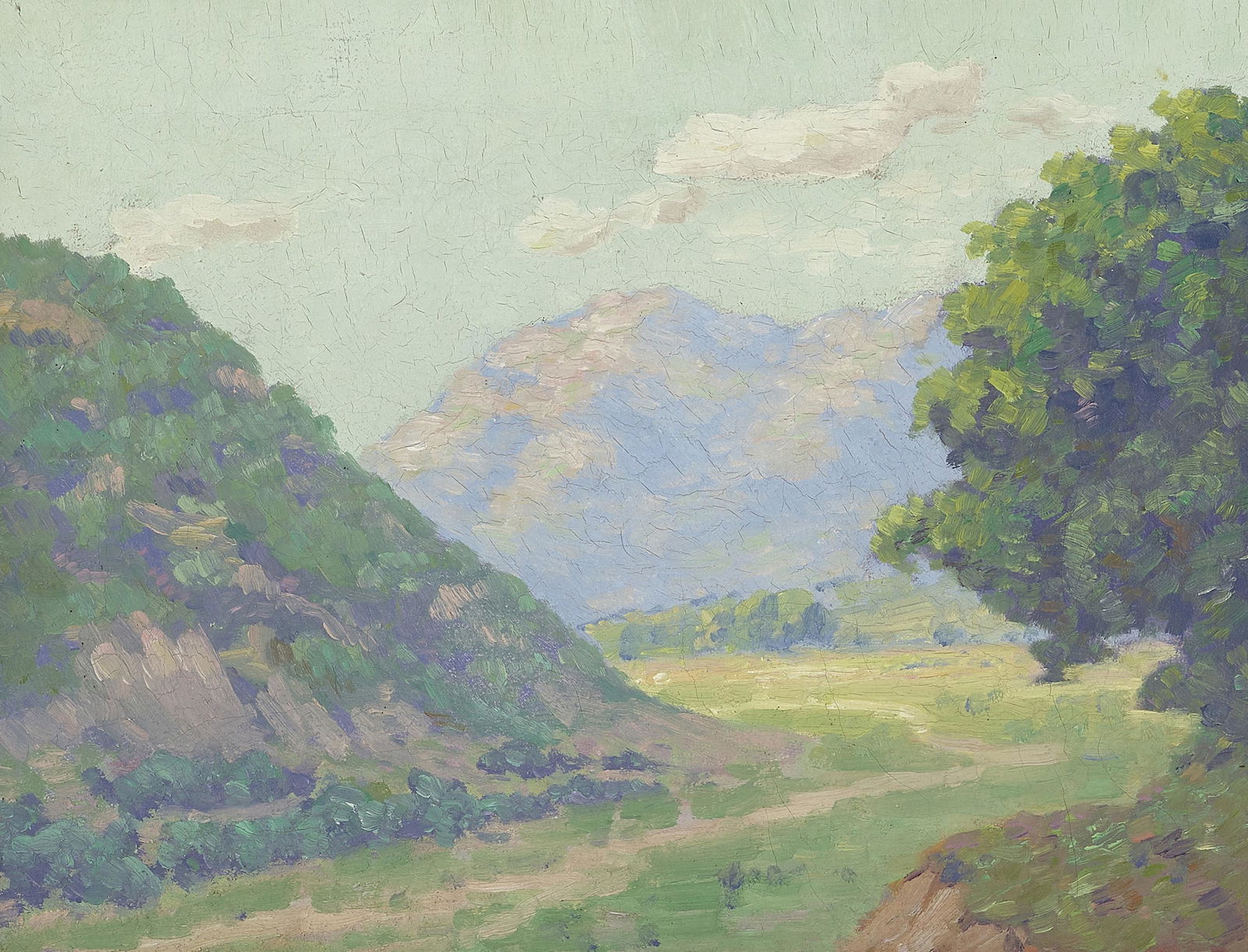 Maurice Braun (1877-1941) San Diego River Bed and Landscape with Trees and Rolling Hills (a grou... (1 of 4)