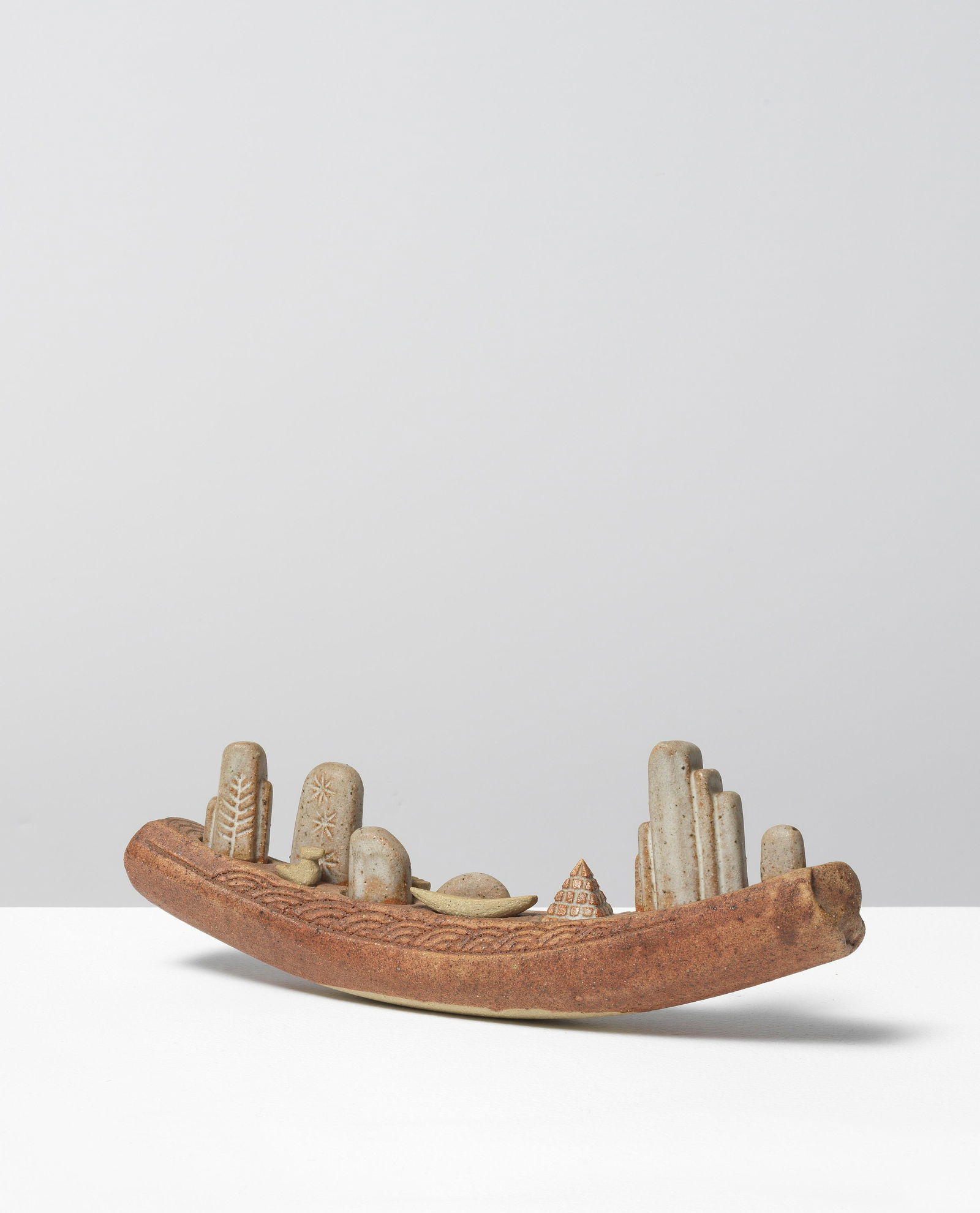 Ian Godfrey Boat form with landscape, 1970s-1980s (1 of 1)