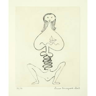 Louise Bourgeois (1911-2010); La nausée, from La réparation;: Louise Bourgeois (1911-2010) La nausée, from La réparation, 2003 Drypoint on Hahnemühle paper, signed in pencil, dated and numbered 35/35 (there were also 7 artist's proofs), published/