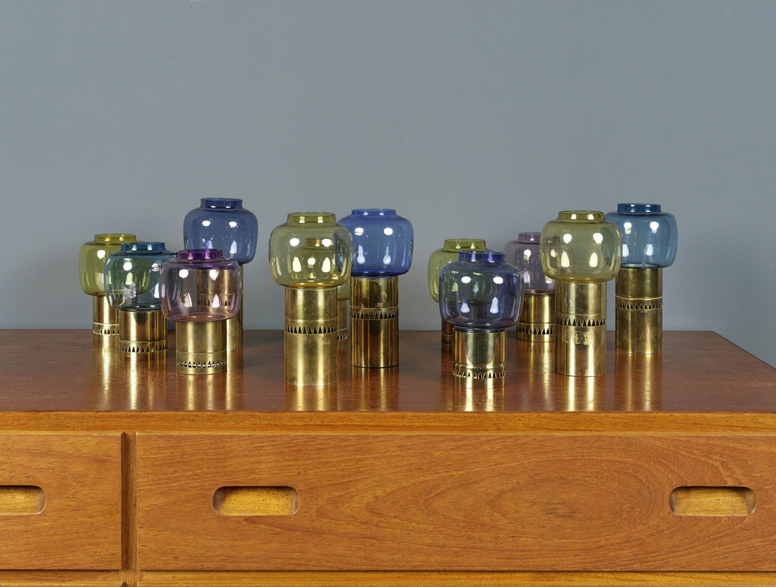 HANS AGNE JAKOBSSON (1919-2009) Suite de douze bougeoirsCréation circa 1960Edition Hans Agn... (1 of 1)