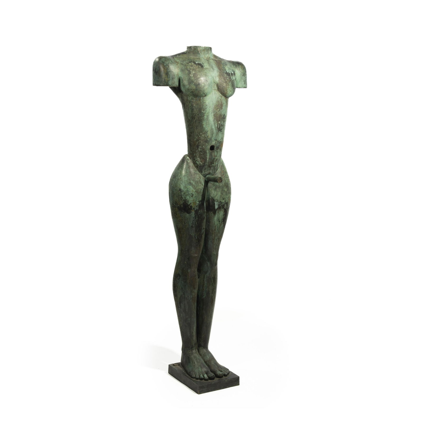 László Taubert (Hungarian, born 1966) Figure en bronze représentant 'Idole, Le Pe...: László Taubert (Hungarian, born 1966) Figure en bronze représentant 'Idole, Le Petit' reposant sur une base rectangulaire entièrement moulée; signé et daté 'Taubert/