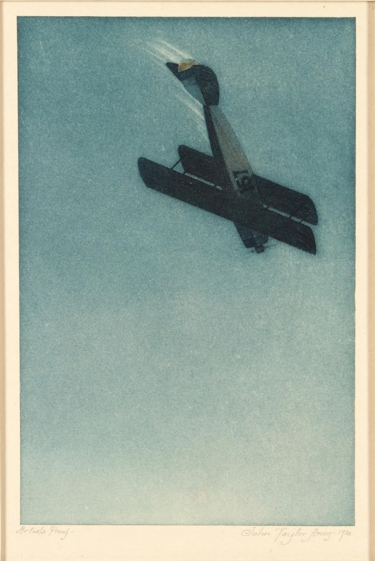 John Taylor Arms (American, 1887-1953); Loop the Loop alternatively titled Acrobat;: John Taylor Arms (American, 1887-1953) Loop the Loop alternatively titled Acrobat (Fletcher 89), 1920 Color etching and aquatint on wove paper; signed and dated 'John Taylor Arms - 1920' in pencil l.r