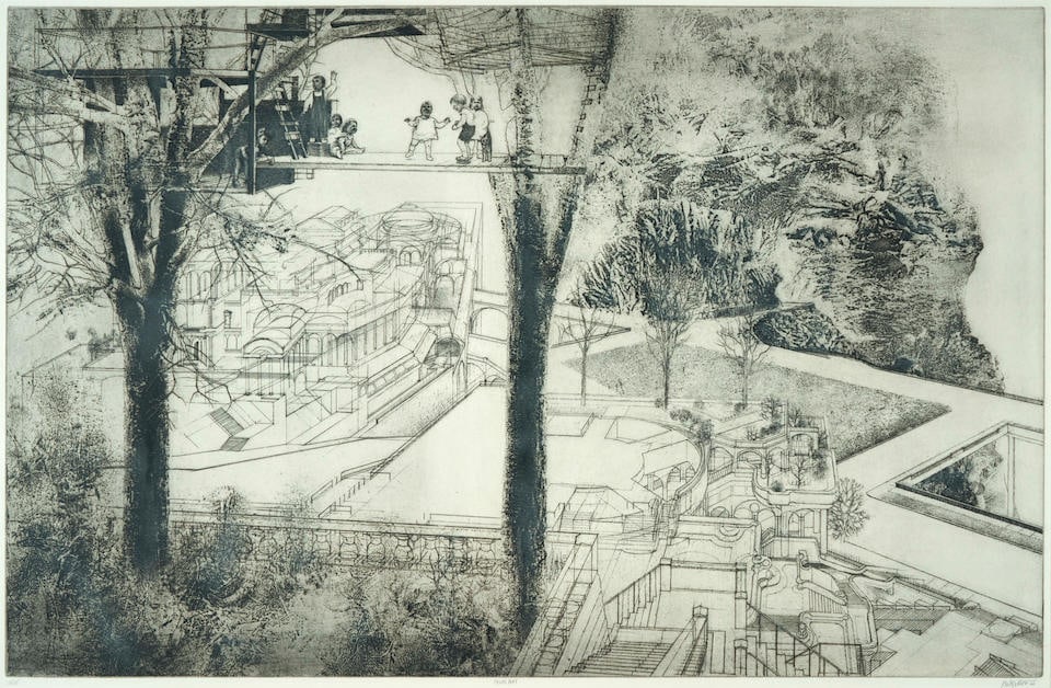 Peter Milton (American, born 1930); Child's Play;: Peter Milton (American, born 1930) Child's Play (Milton 46), 1966 Etching and engraving on paper; numbered, titled, and signed '67/75...PWMilton 66' in pencil along the lower margin; from an edition o