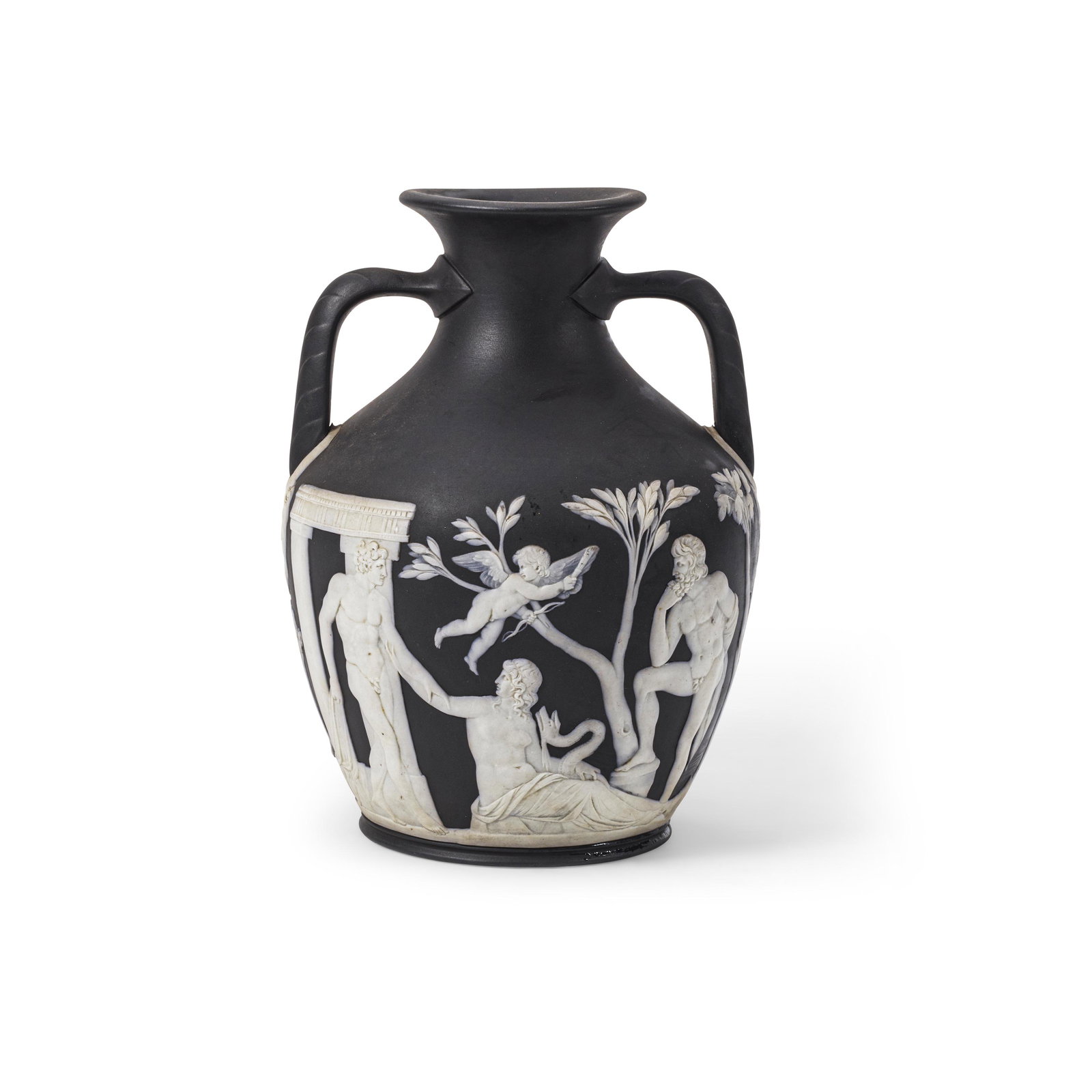 A WEDGWOOD BLACK JASPERWARE 'PORTLAND' VASEMid-19th century (1 of 3)