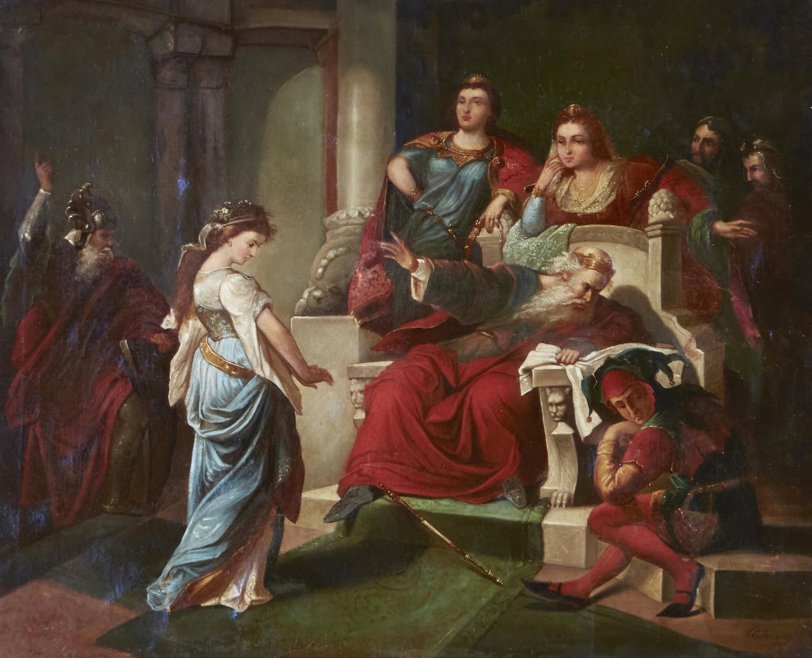 Valentine Cameron Prinsep, RA (British, 1838-1904) Entertaining the king 22 x 27in (56 x 69cm): Valentine Cameron Prinsep, RA (British, 1838-1904) Entertaining the king signed and dated 'V C Prinsep 1860' (lower right) oil on canvas 22 x 27in (56 x 69cm)