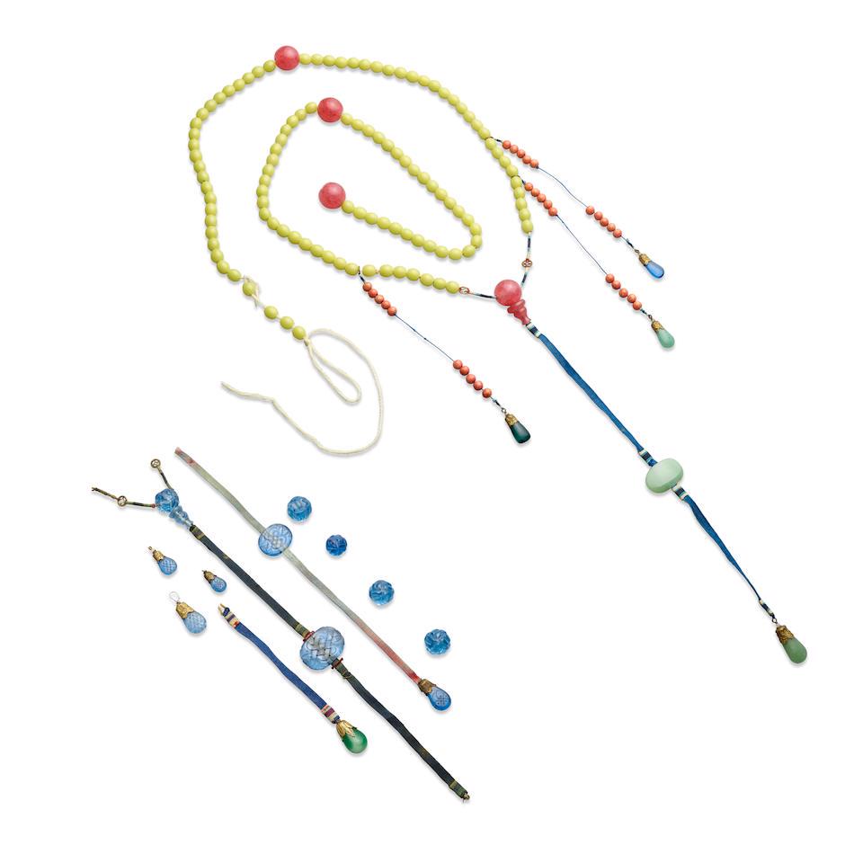 A PARTIAL MANCHU COURT NECKLACE  Qing dynasty elements (1 of 1)