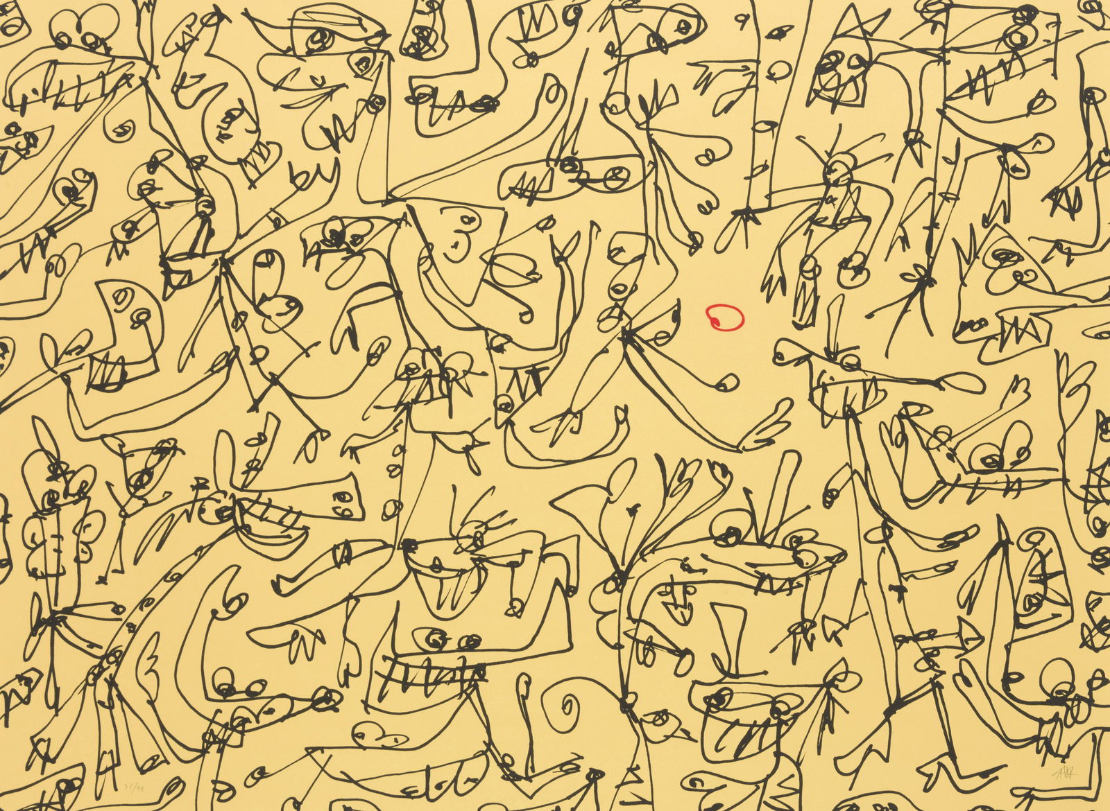 ANTONIO SAURA (1930-1998) Danse du soleil,1996 Lithographie en couleurs. Signée et numé...: ANTONIO SAURA (1930-1998) Danse du soleil,1996 Lithographie en couleurs. Signée et numérotée 76/99 Kleurenlithografie. Getekend en genummerd 76/99 Colour lithograph. Signed and numbered