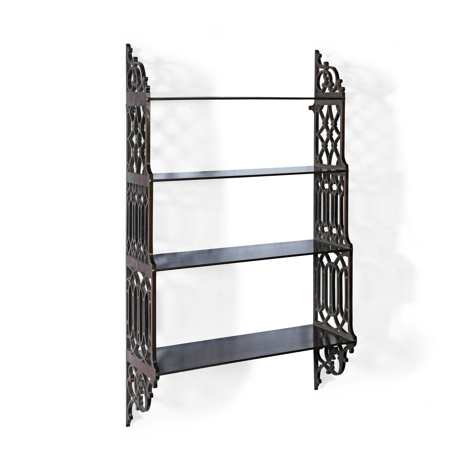 A George III style mahogany wall shelfIn the manner of Thomas Chippendale (1 of 1)