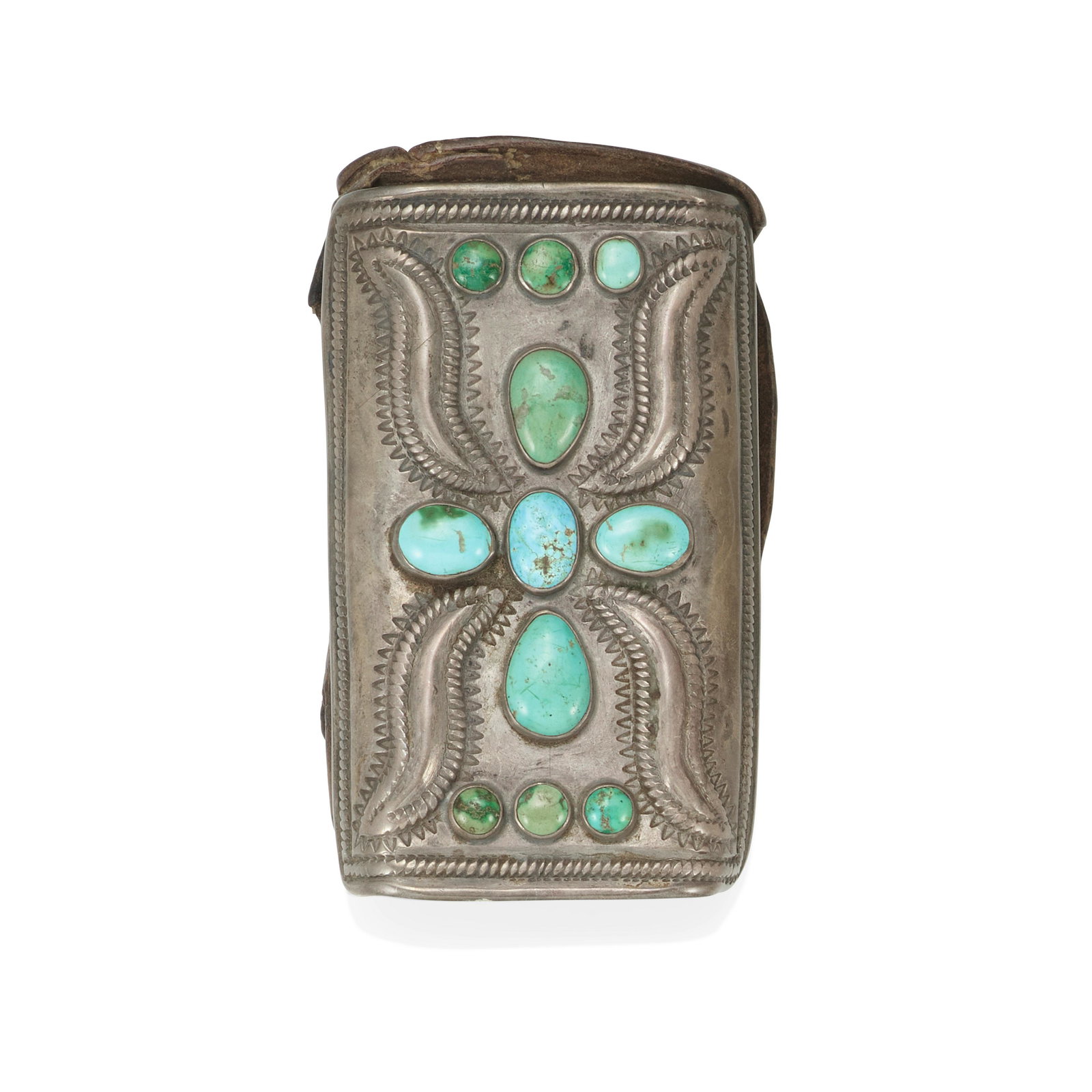 A Diné (Navajo) silver and turquoise ketoh (1 of 1)