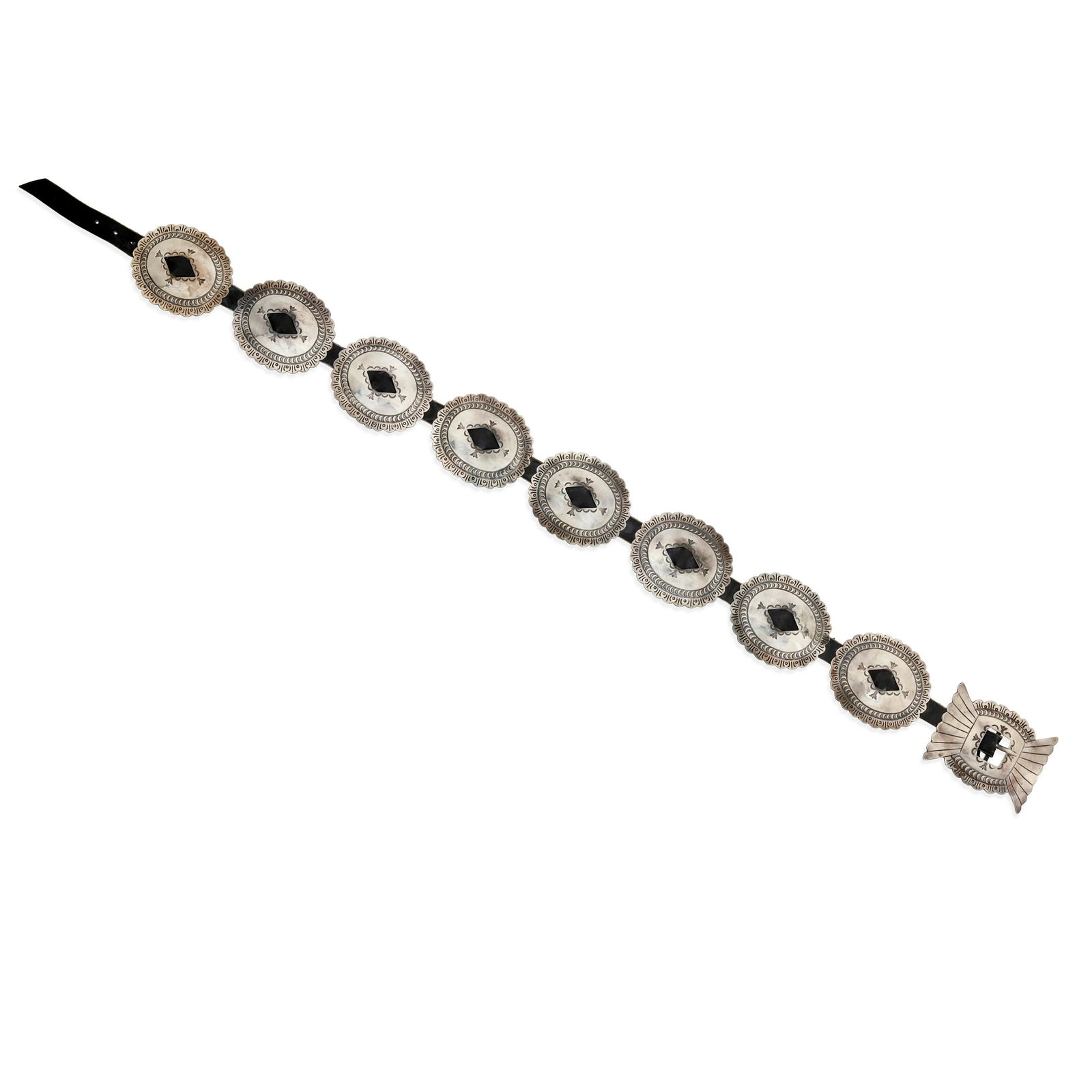 A Diné (Navajo) concha belt (1 of 2)