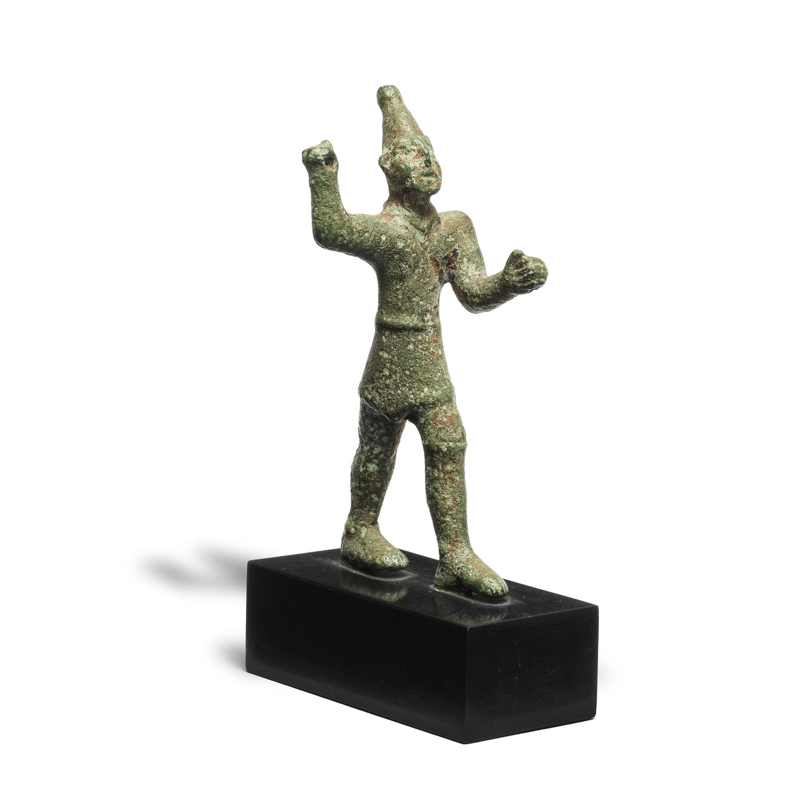 A Canaanite bronze smiting god: A Canaanite bronze smiting god Late Bronze Age, circa 1500-1200 B.C. 9cm high Footnotes: Provenance: André Derain (1880-1954) collection, France. Collection André Derain; Hôt