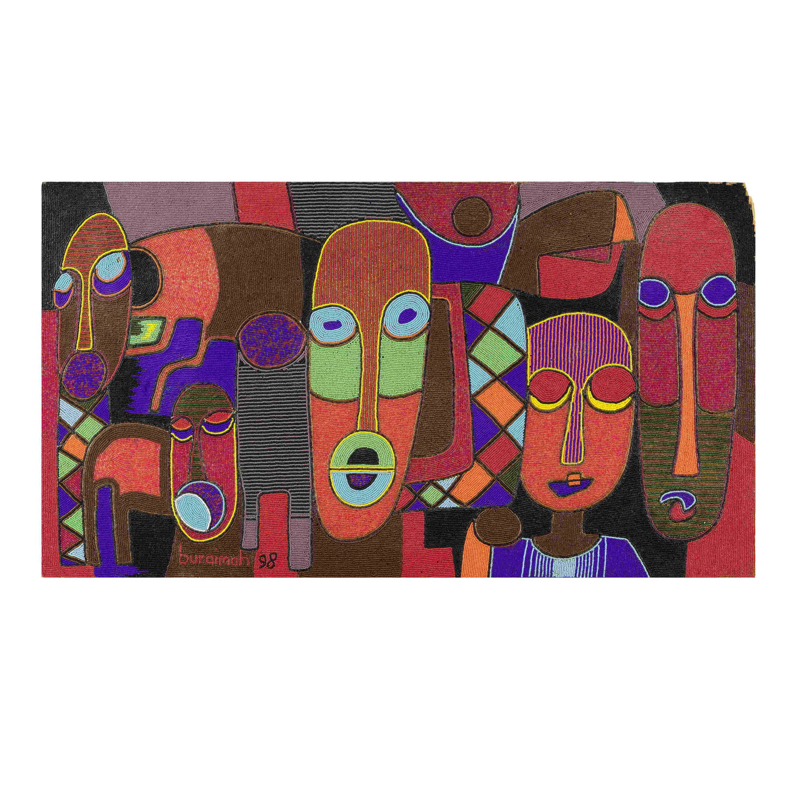 Chief Jimoh Buraimoh (Nigéria, né en 1943) Musician, Head study, Group heads study (tr... (1 of 1)