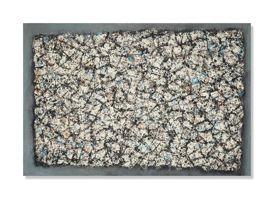 FRANZ BEER (B. 1929) Untitled 1961: FRANZ BEER (B. 1929) Untitled 1961 signed and dated 61; signed, dated and inscribed 1961 on the reverse oil and mixed media on canvas 51 by 76 3/4 in. 129.5 by 195 cm. Footnotes: Provenance Waterhouse