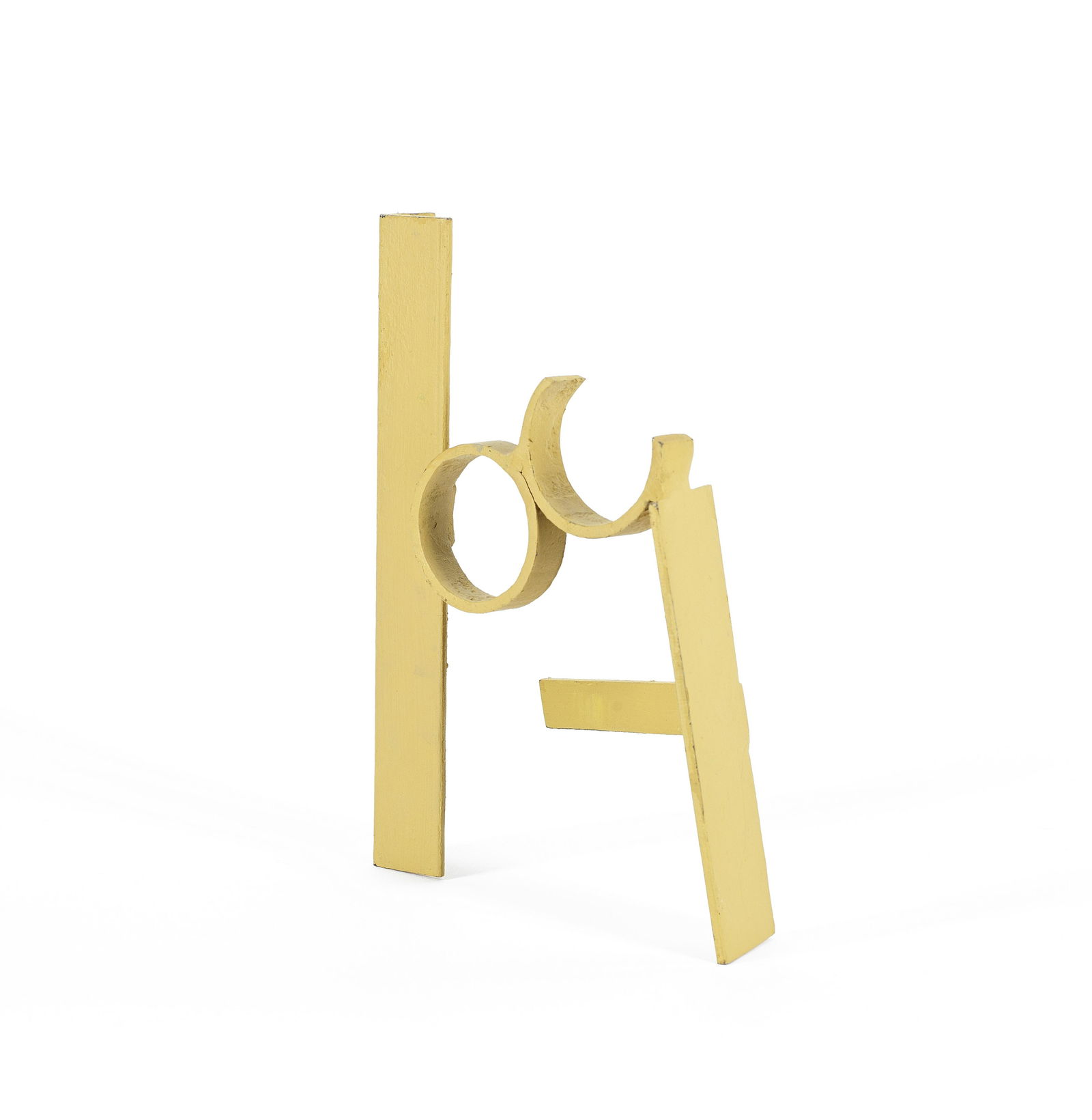 Brian Wall (British, born 1931) Maquette for Early Yellow 19.5cm (7 11/16in) high. (Executed cir...: Brian Wall (British, born 1931) Maquette for Early Yellow painted steel 19.5cm (7 11/16in) high. Executed circa 1975 Footnotes: Provenance The Artist, and thence by descent to the present owner