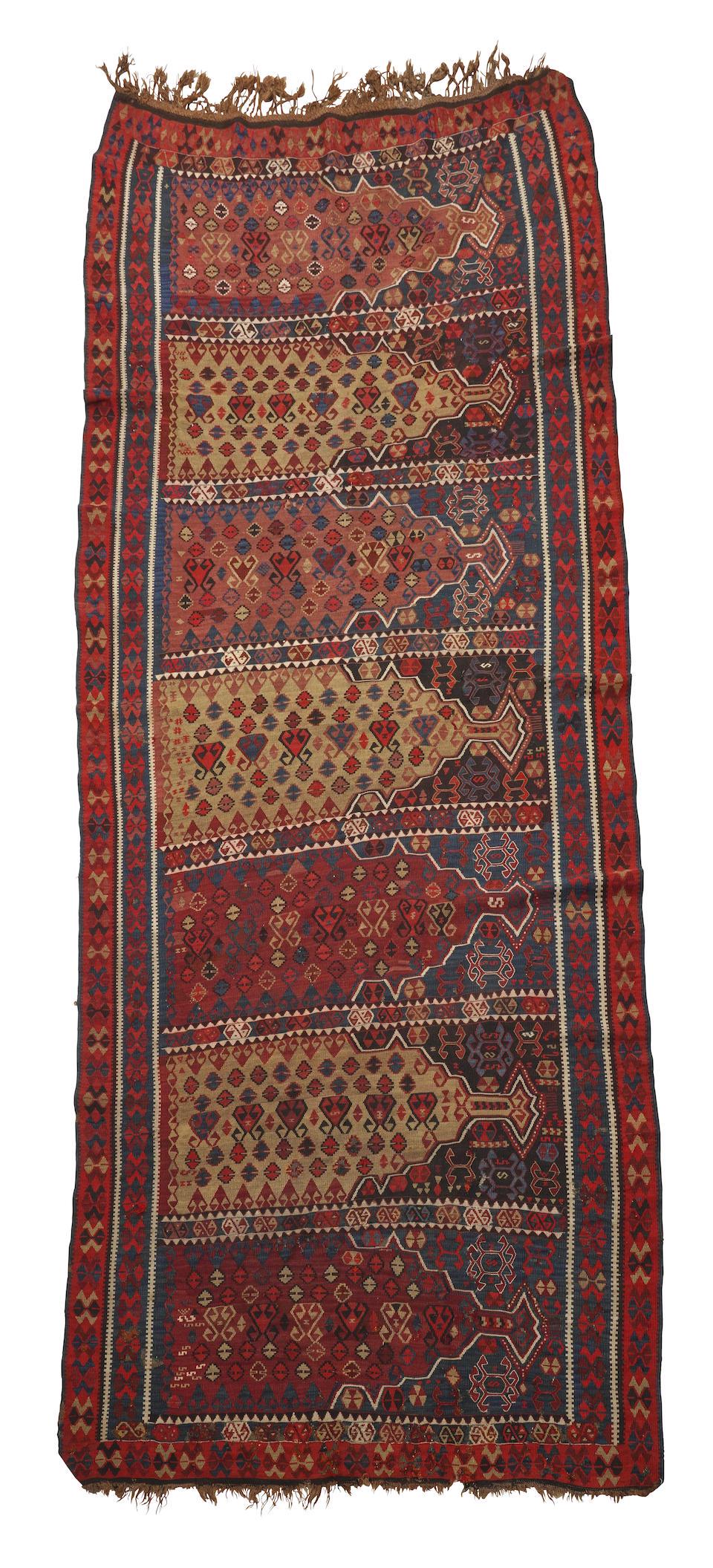 Anatolian Prayer Kilim/Saf Kilim Anatolia 5 ft. 1 in. x 12 ft. 8 in. (1 of 3)