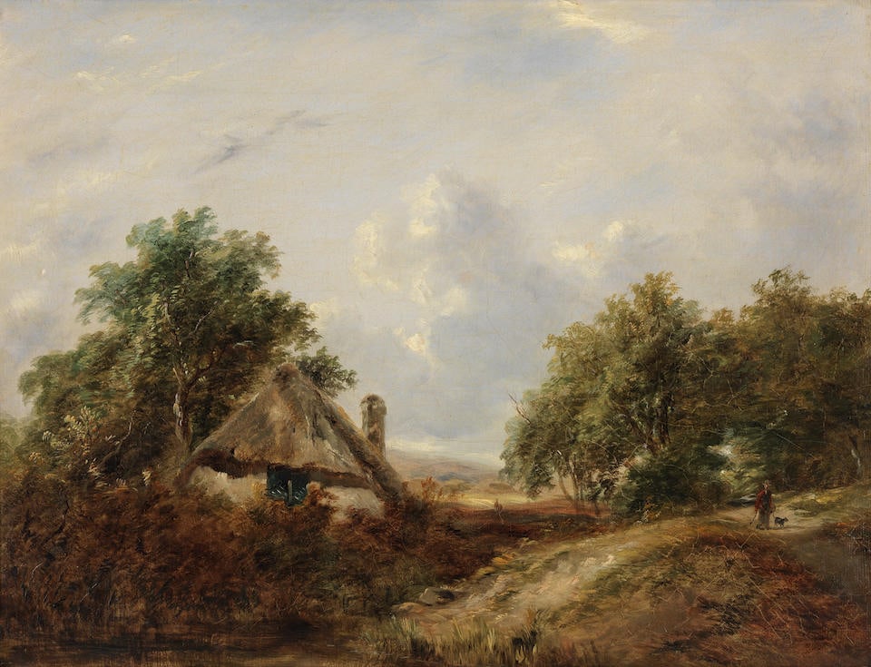 Circle of James Stark (British, 1794-1859) A country walk: Circle of James Stark (British, 1794-1859) A country walk oil on canvas 30.5 x 40.9cm (12 x 16 1/8in). For further information on this lot please visit Bonhams.com For further information about this l
