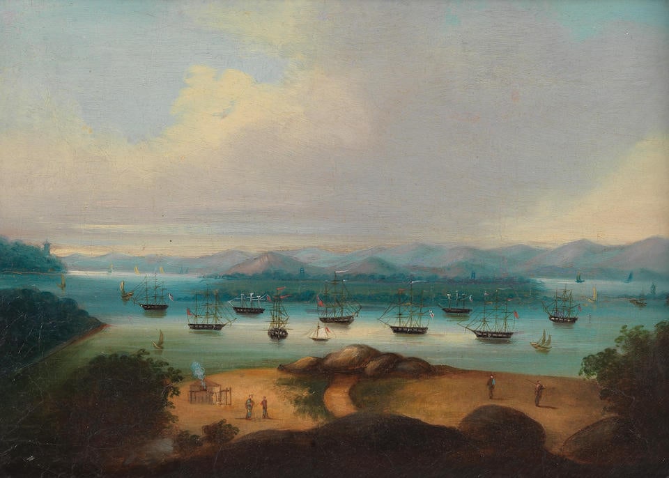 Chinese School, 19th Century View of Whampoa anchorage (1 of 3)