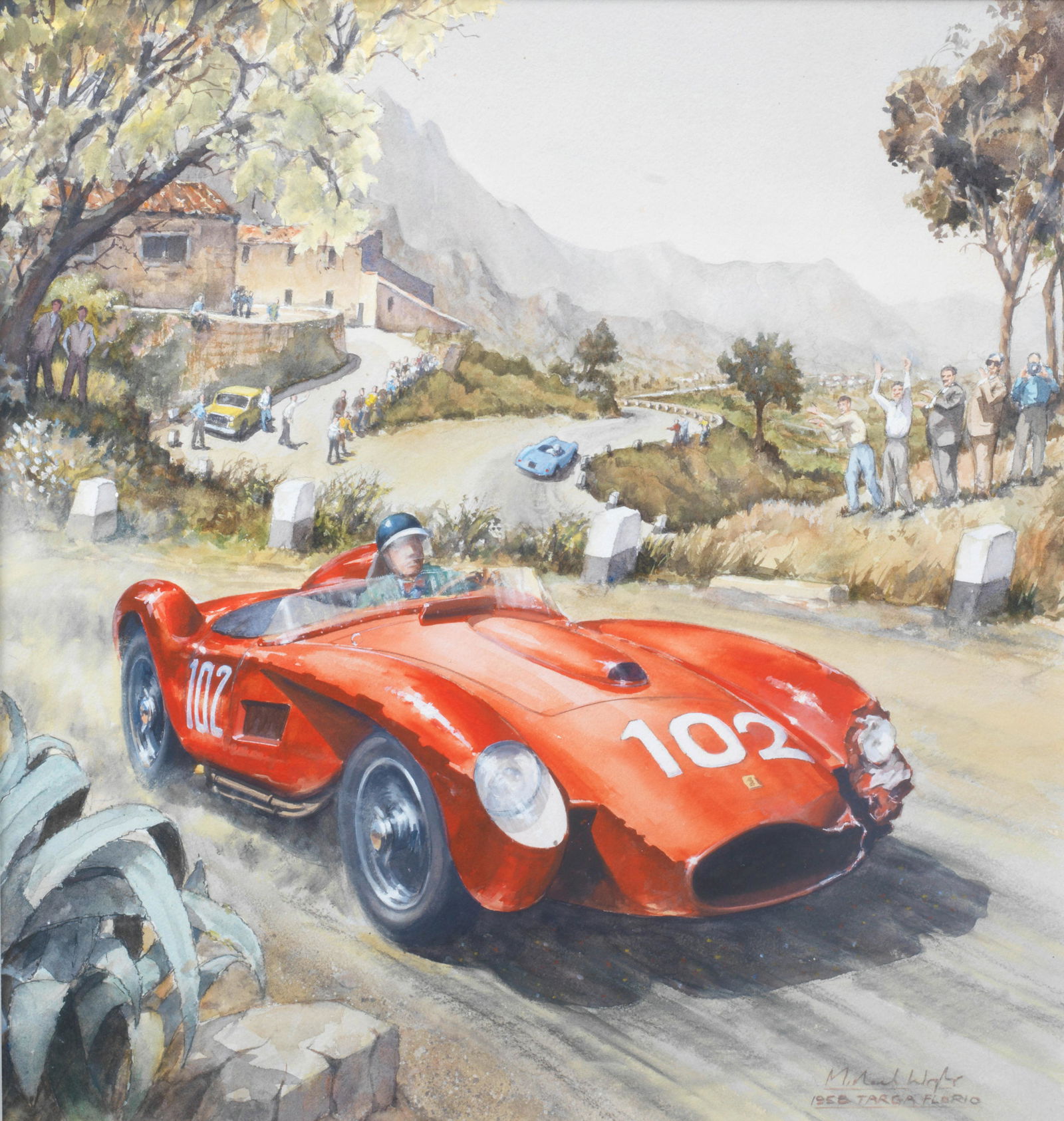 Michael Wright (British 1935-), 'Mike Hawthorn - 1958 Targa Florio', (1 of 1)