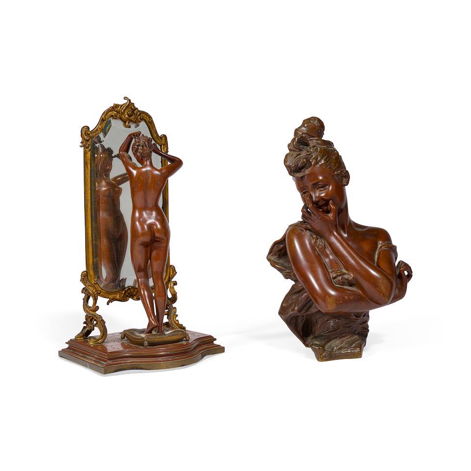 TWO FRENCH PATINATED BRONZE FIGURESParis, late 19th/20th century (1 of 2)