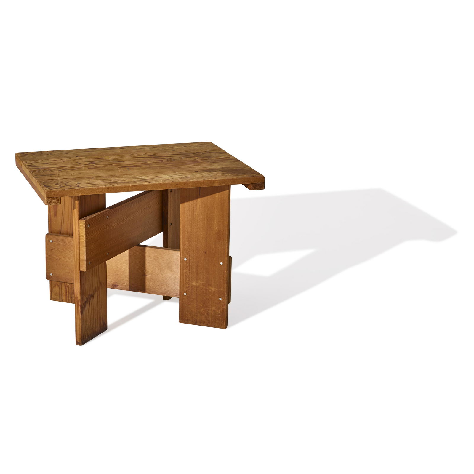 GERRIT RIETVELD (1888-1964) Crate Side Tabledesigned 1934for HAY, pineheight 18 1/2in (46.9cm); ... (1 of 2)