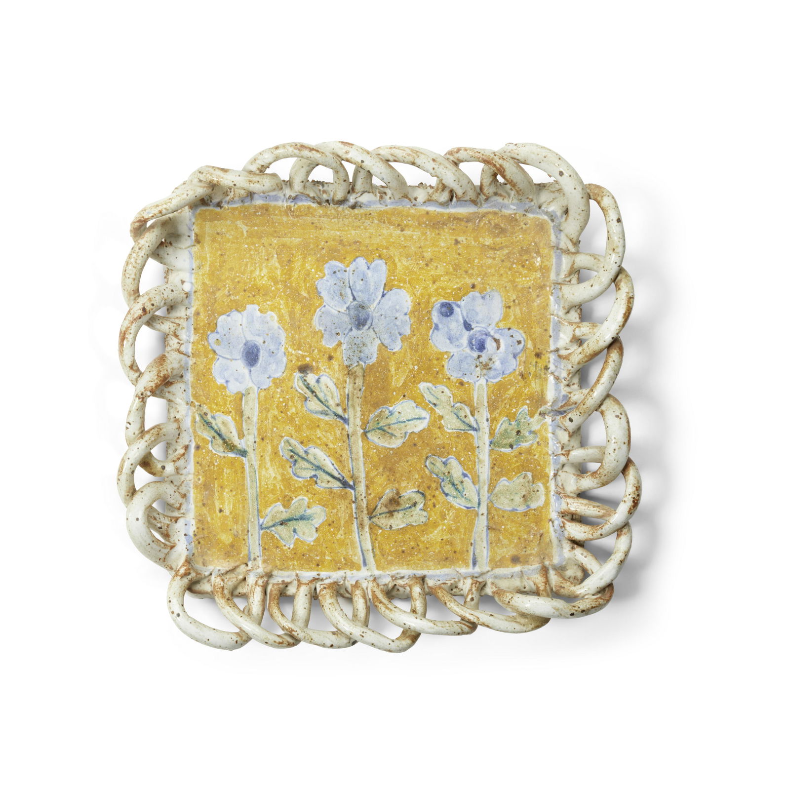 MAGDALENA FRIMKESS (BORN 1929) Untitled (Floral Platter)glazed stoneware, signed 'Magdalena' on ... (1 of 1)