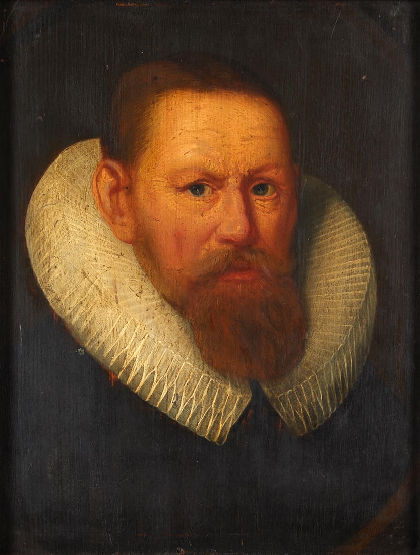 School of Frans Pourbus the Younger (Flemish, 1569-1622) Portrait of Basilius Alting (framed 49.... (1 of 3)