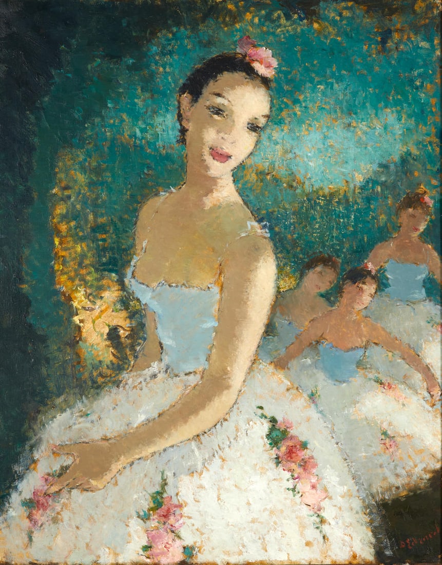 Dietz Edzard (German, 1893-1963) Ballet Girls framed 100.0 x 82.5 x 10.0 cm (39 1/4 x 32 1/2 x 4... (1 of 4)