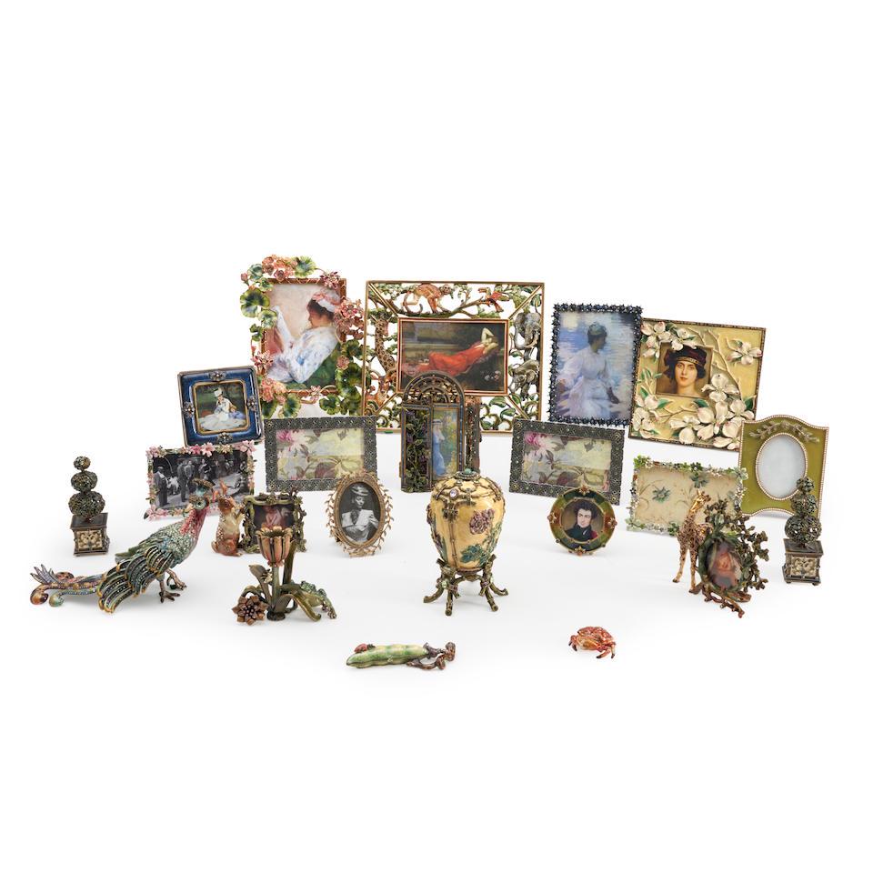 Twenty-two Mostly Jay Strongwater Decorative Enamel and Swarovski Items (1 of 1)