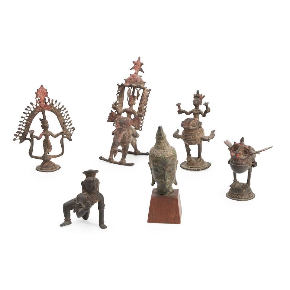 Six Small Southeast Asian Bronze Figures (1 of 1)