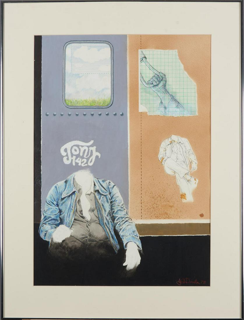 José Antonio Davila (Venezuelan, born 1935) Seated Figure sight size 26 x 18 1/4 in. (1 of 4)