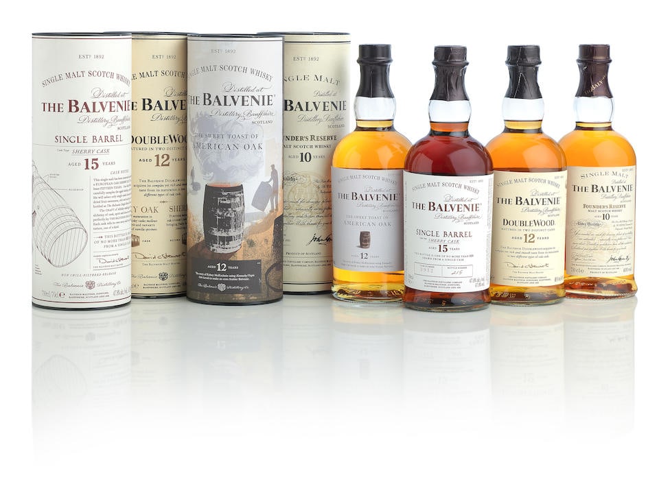 Balvenie Single Barrel-15 year old Balvenie Founder's Reserve-10 year old Balvenie-12 year old B... (1 of 2)